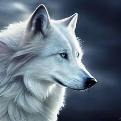 Naklejka premium portrait of a wolf