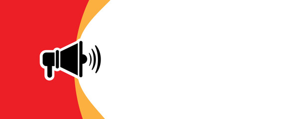 announcement sign on white background	