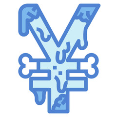 Yen two tone icon style