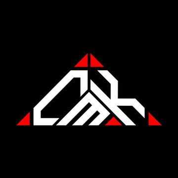 CMK letter logo creative design with vector graphic, CMK simple and modern logo in triangle shape.