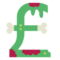 Pound flat icon style