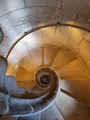 spiral staircase in a church