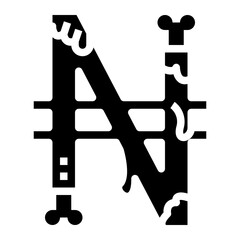 Nairas glyph icon style