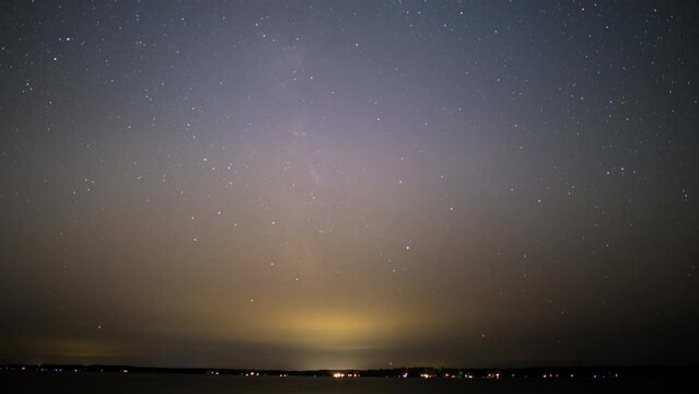 Time-lapse of the Milky Way moving through the sky.  Shot in northern Michigan in 4K