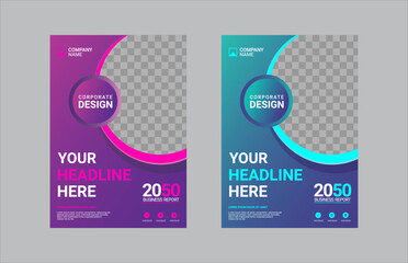 Professional corporate book cover template