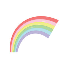 bright sky and filled with colorful rainbows