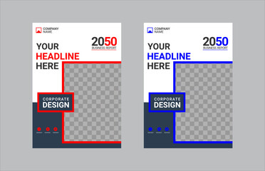 Professional corporate book cover template