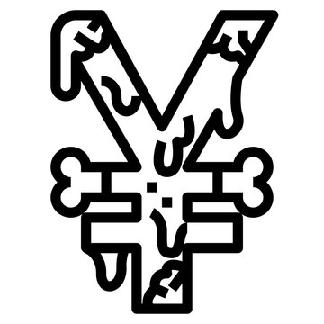 recommend clip art: Yen line icon style