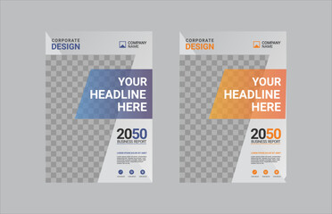 Professional corporate book cover template