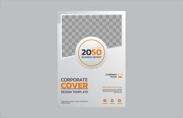 Professional corporate book cover template