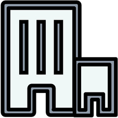 Building Colored Line Icon