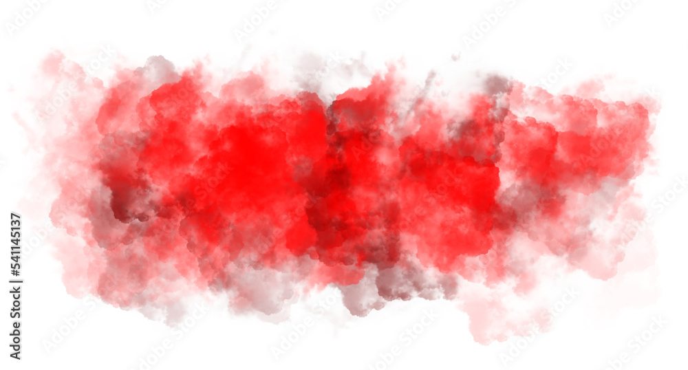 Sticker red Smoke isolated on transparent background