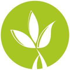 tree in green circle button