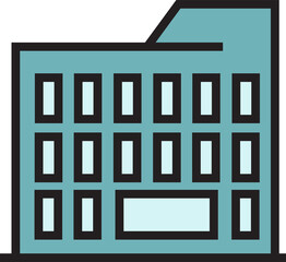 condo and office building icon illustration