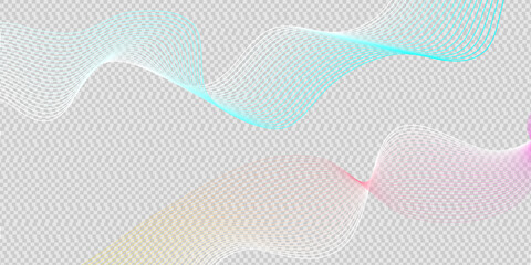 Abstract white paper transparent wave background and abstract gradiant and white wave curve lines banner background design. Vector illustration. Modern template abstract design.