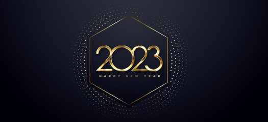 2023 Happy New Year Greeting Card Background