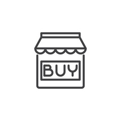 Buy shopping line icon