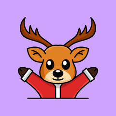 Vector illustration of a cute and adorable deer