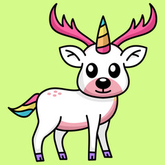 Obraz na płótnie Canvas Vector illustration of a cute and adorable deer