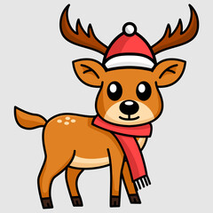 Vector illustration of a cute and adorable deer