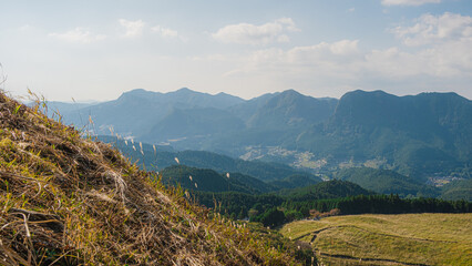mountain landscape of autumn in Japan