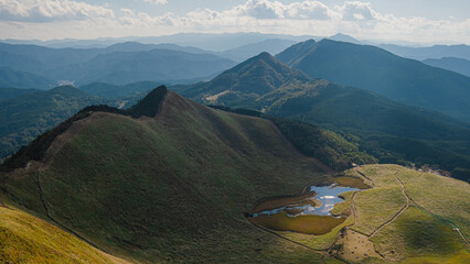 mountain landscape of autumn in Japan