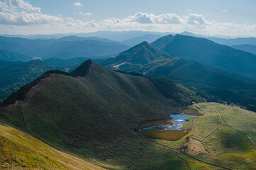 mountain landscape of autumn in Japan