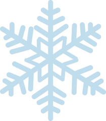 シンプルな雪の結晶のイラスト
