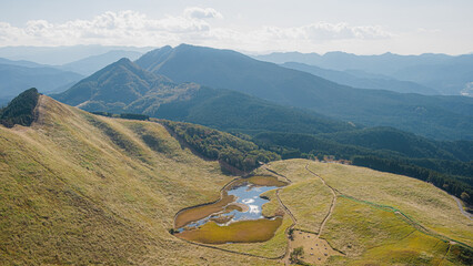 mountain landscape of autumn in Japan