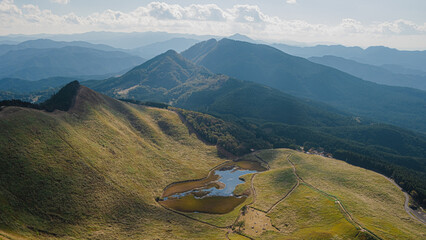mountain landscape of autumn in Japan