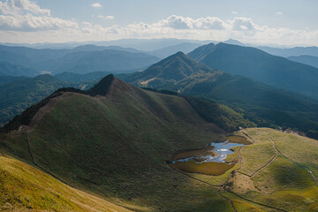 mountain landscape of autumn in Japan