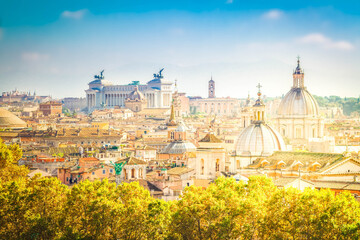 Fototapeta na wymiar skyline of Rome, Italy