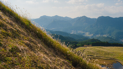 mountain landscape of autumn in Japan