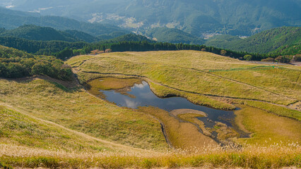mountain landscape of autumn in Japan
