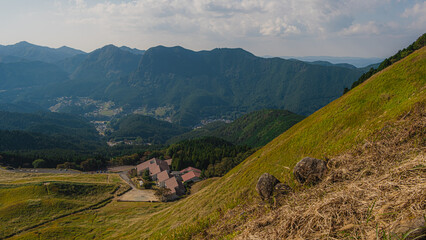mountain landscape of autumn in Japan