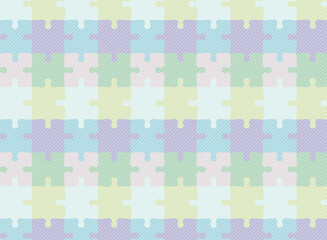 カラフルなパズルピースのポップなシームレスなパターン