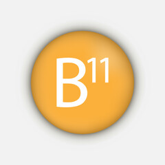 Vitamin B 11 symbol. Vector illustration.