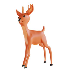 3d illustration deer