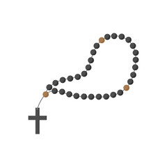 wooden catholic rosary beads, religious symbols,rosary necklace, praying symbol, beaded rosary - obrazy, fototapety, plakaty