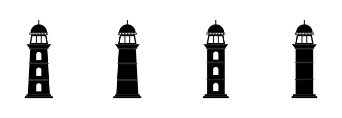lighthouse icon set, lighthouse vector  set sign symbol