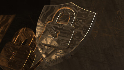 Internet security, conceptual illustration
