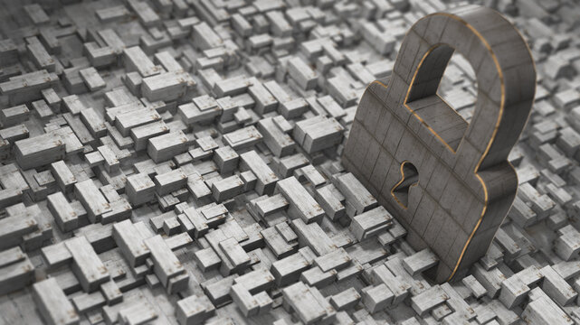 Cyber security, conceptual illustration