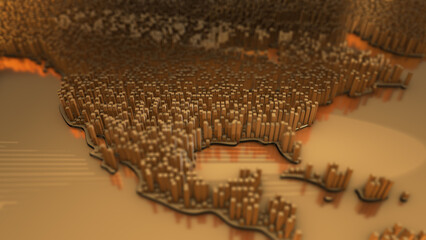 USA big data, illustration