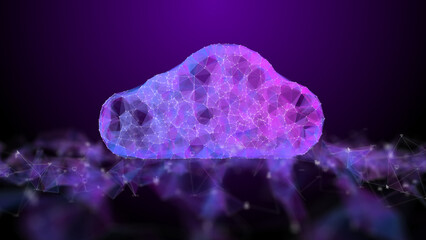 Cloud computing, conceptual illustration