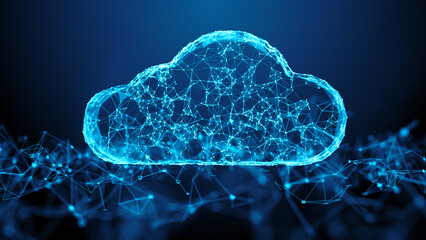 Cloud computing, conceptual illustration