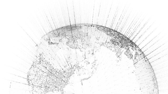Global big data network, illustration
