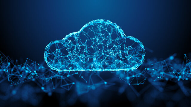 Cloud computing, conceptual illustration