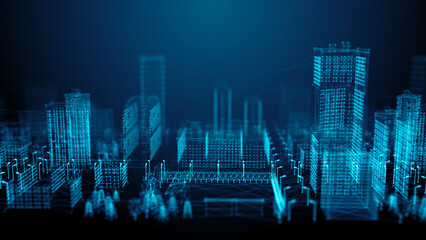 Smart city, conceptual illustration