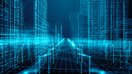 Smart city, conceptual illustration