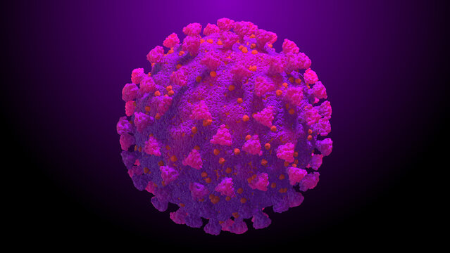 Covid-19 virus particle, illustration